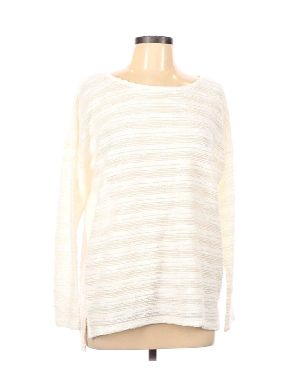 Karen Kane Womens Textured Knit Sweater Long Sleeve White Size L - Picture 2 of 5